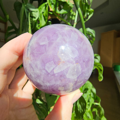 Amethyst with Crazy Lace Agate Sphere #58A