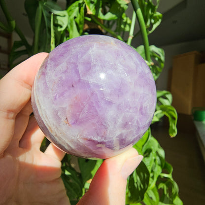 Amethyst with Crazy Lace Agate Sphere #58A