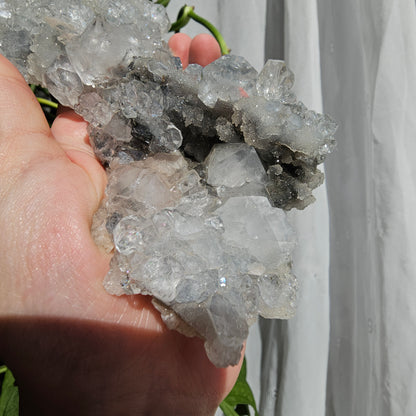 Apophyllite and Stilbite on Blue Chalcedony Statement Piece #3