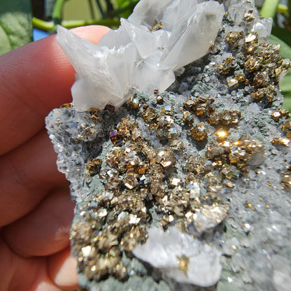 Calcite with Pyrite and Quartz #69C