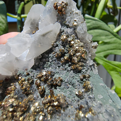 Calcite with Pyrite and Quartz #69C