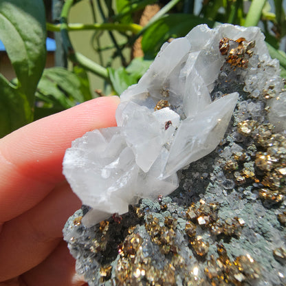 Calcite with Pyrite and Quartz #69C