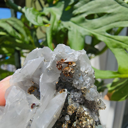 Calcite with Pyrite and Quartz #69C