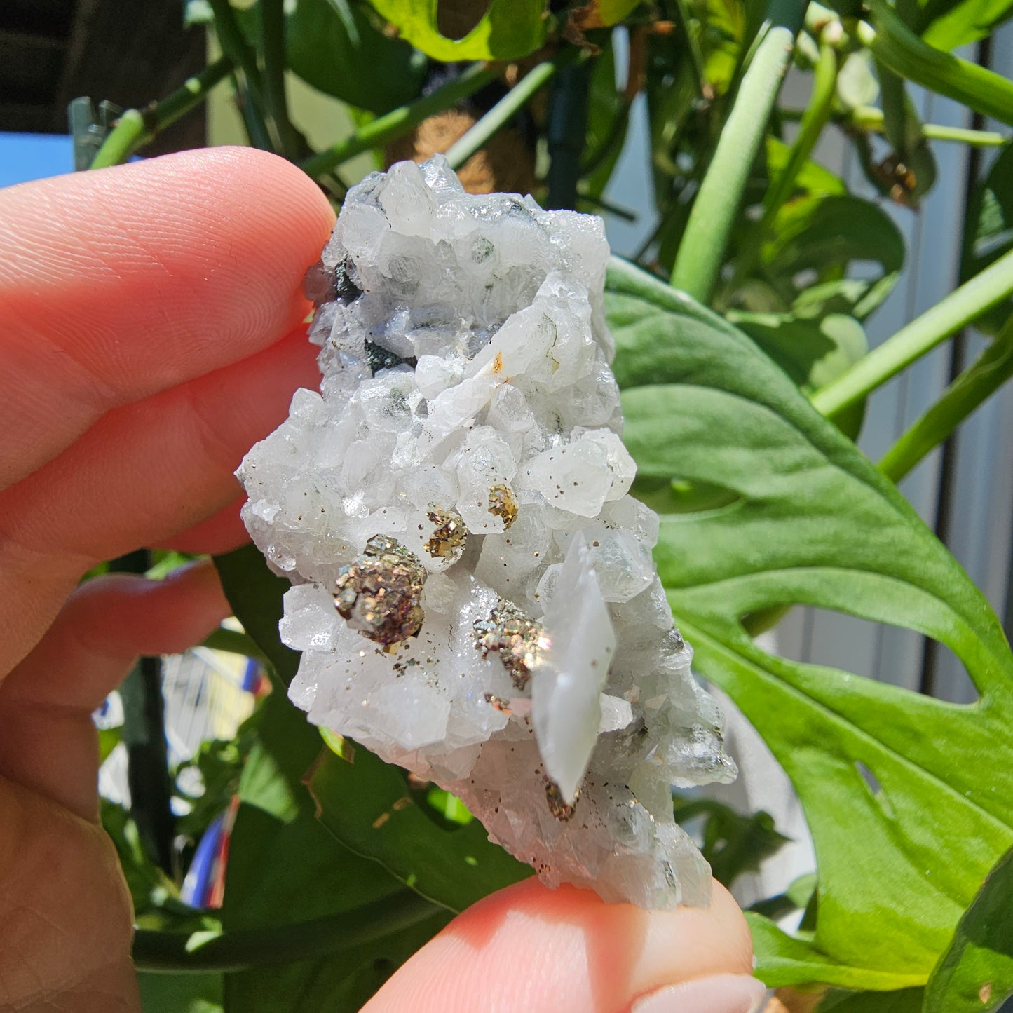 Calcite with Pyrite and Quartz #34G