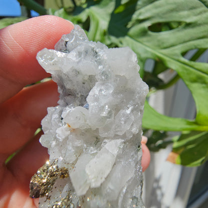 Calcite with Pyrite and Quartz #34G