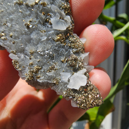 Calcite with Pyrite and Quartz #42i