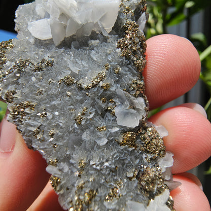 Calcite with Pyrite and Quartz #42i