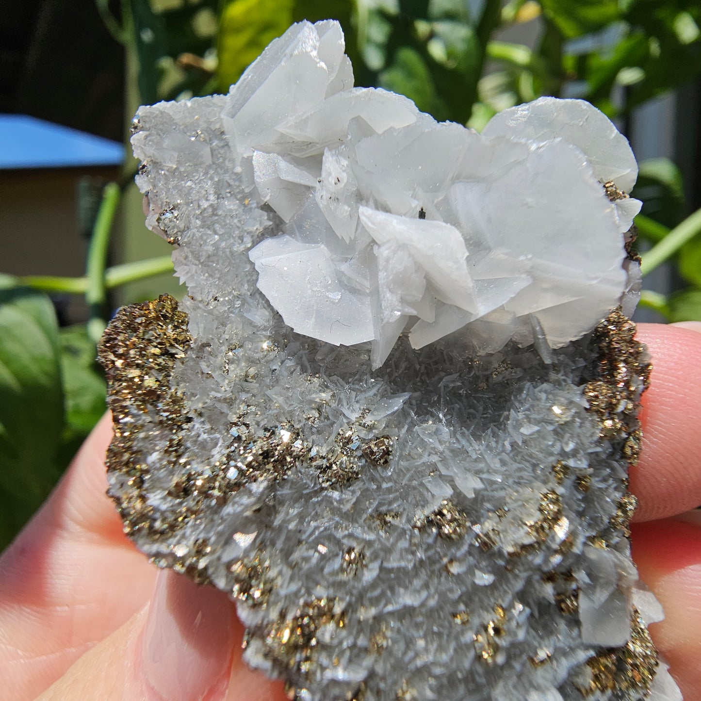 Calcite with Pyrite and Quartz #42i