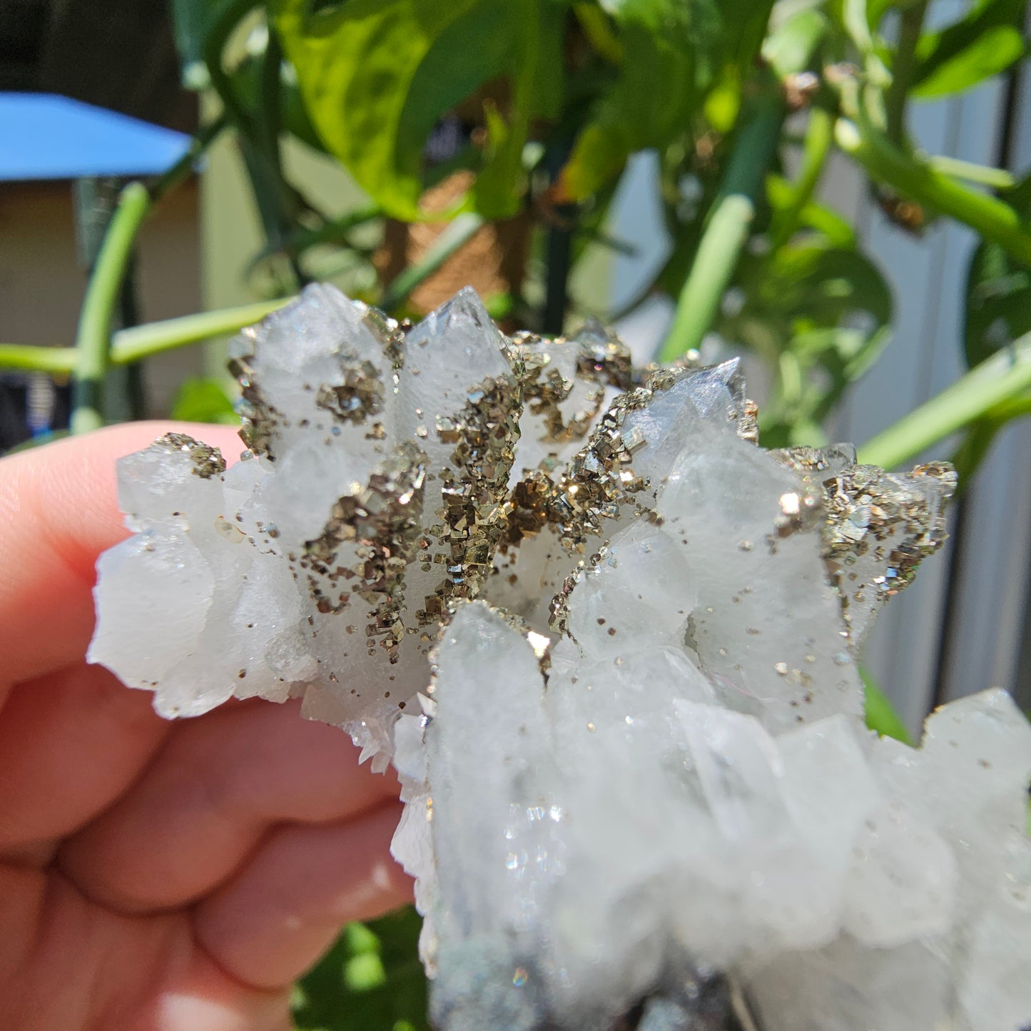 Calcite with Pyrite and Quartz #35L