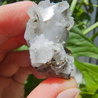 Calcite with Pyrite and Quartz #25o