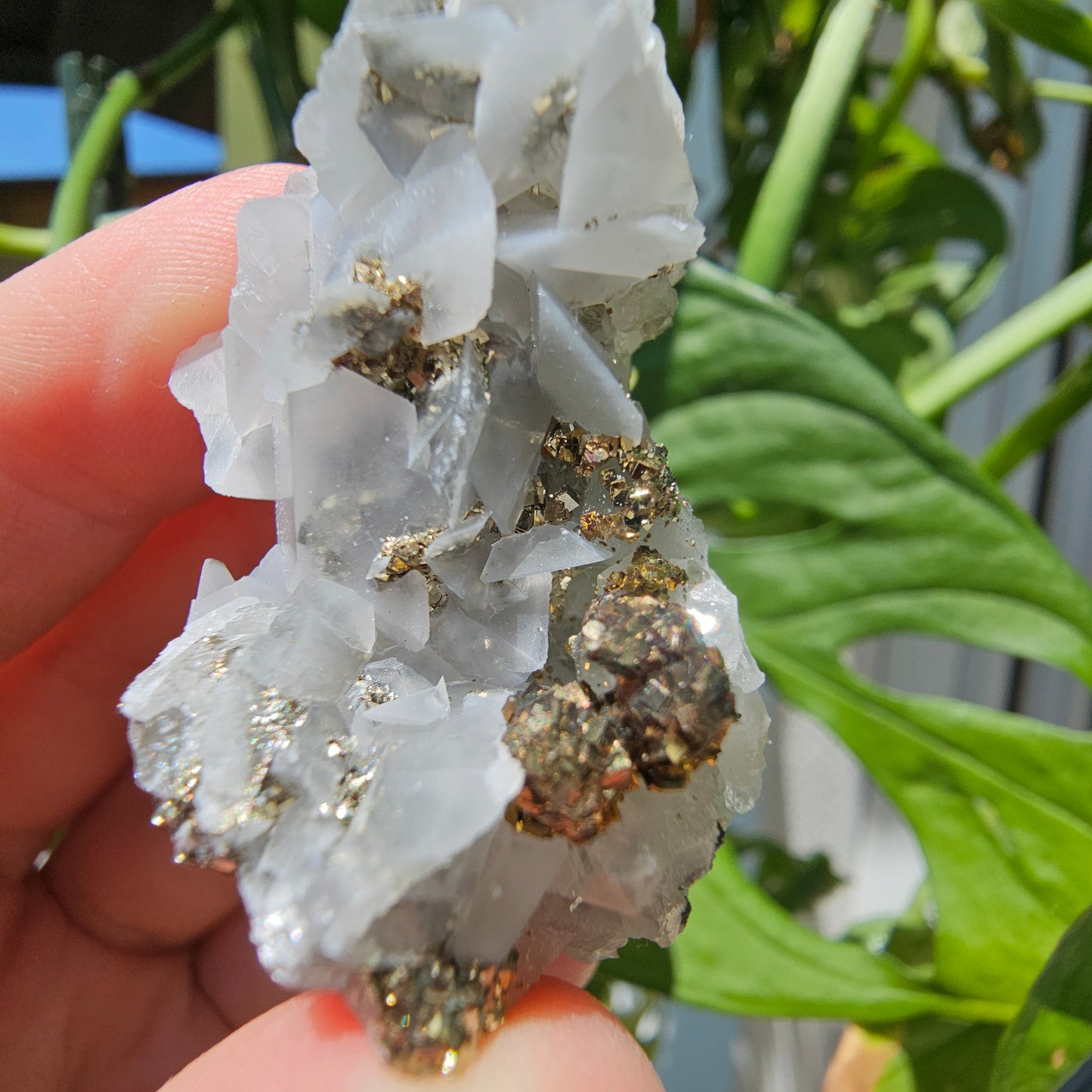 Calcite with Pyrite and Quartz #25o