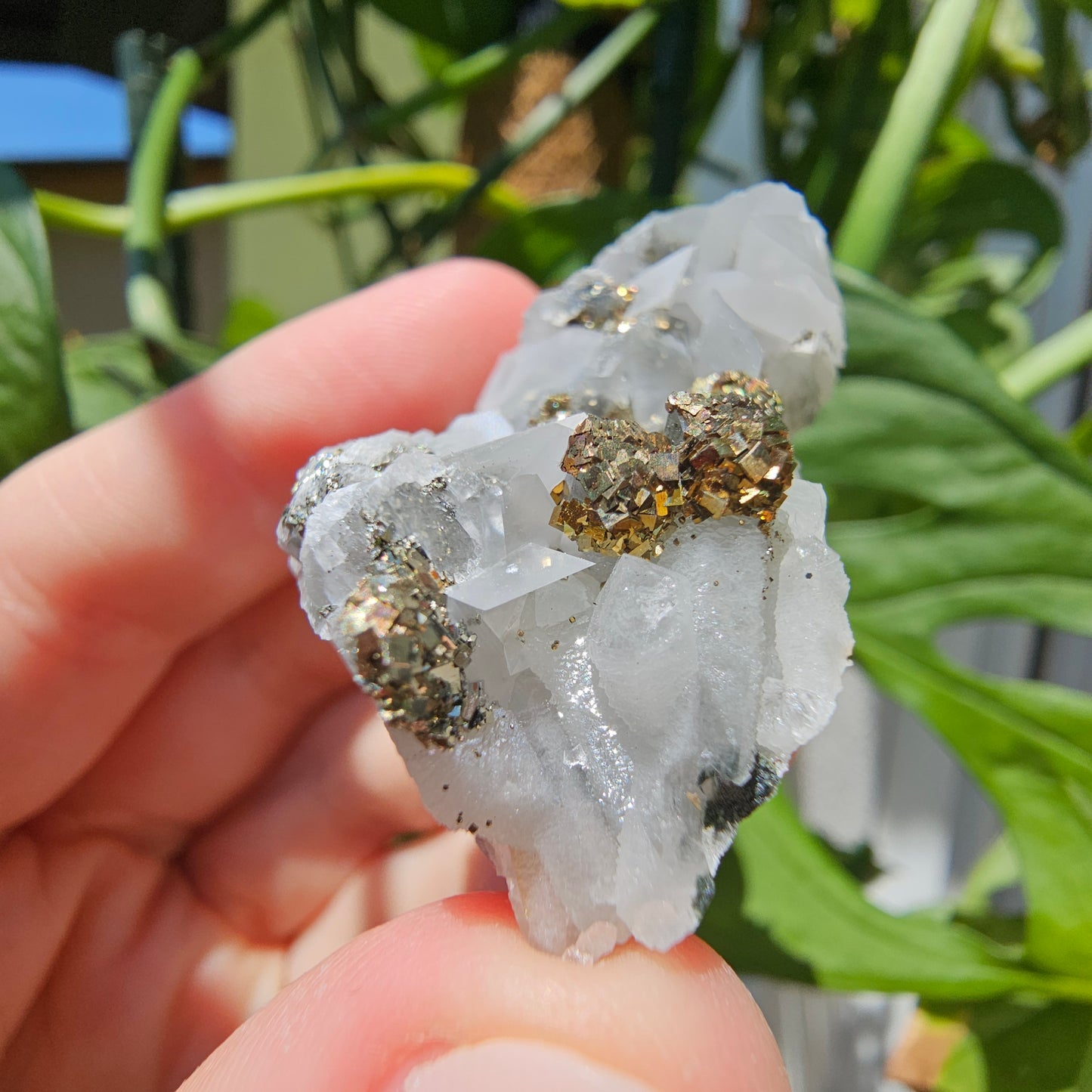 Calcite with Pyrite and Quartz #25o