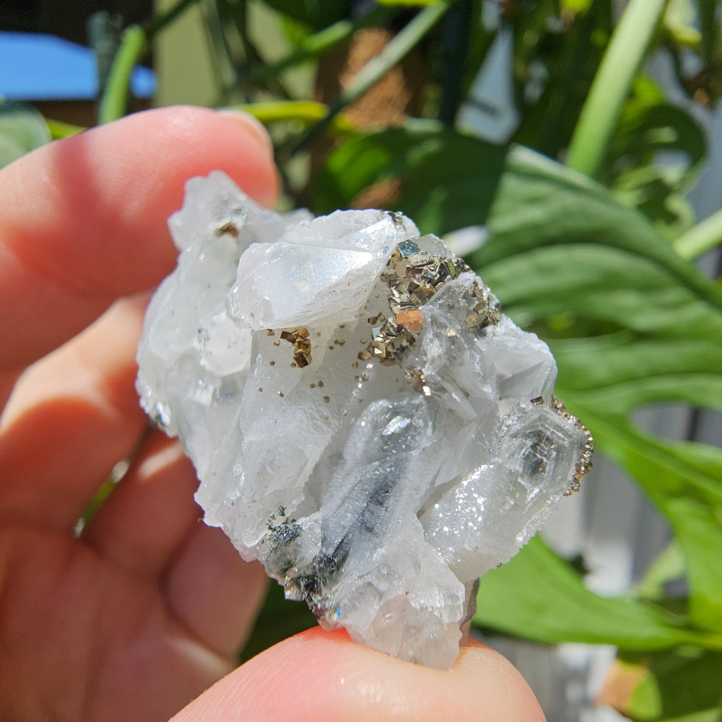 Calcite with Pyrite and Quartz #25o