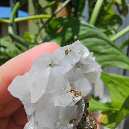 Calcite with Pyrite and Quartz #25o