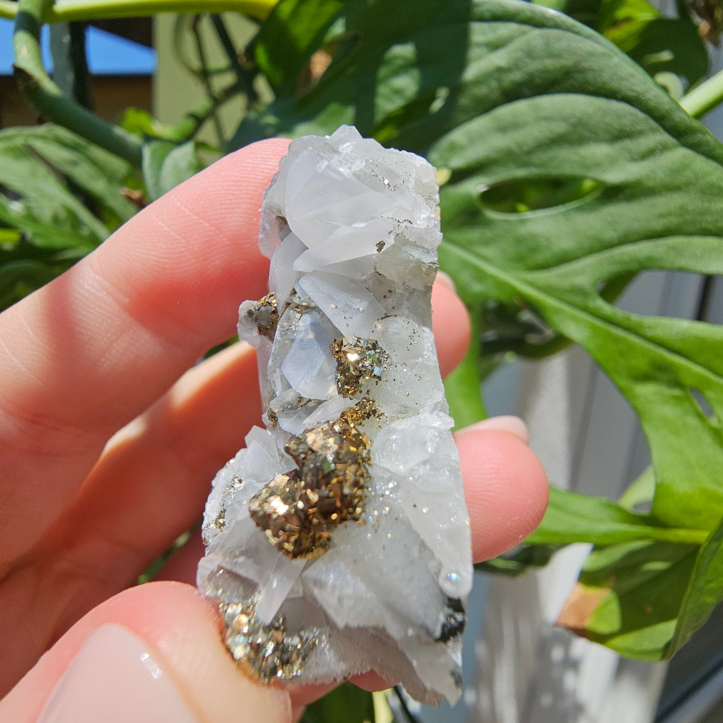 Calcite with Pyrite and Quartz #25o