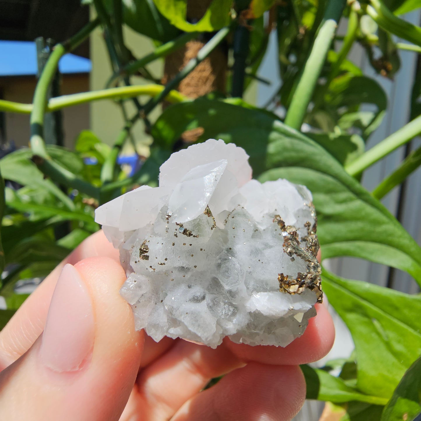 Calcite with Pyrite and Quartz #28P