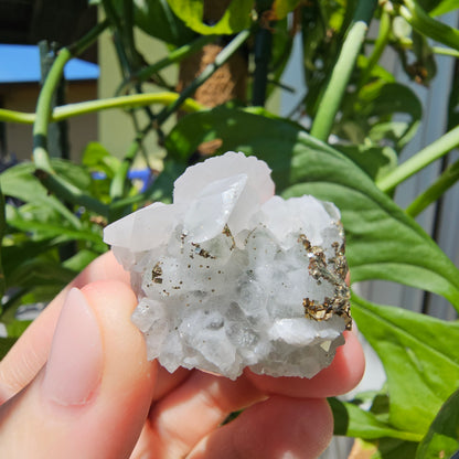 Calcite with Pyrite and Quartz #28P