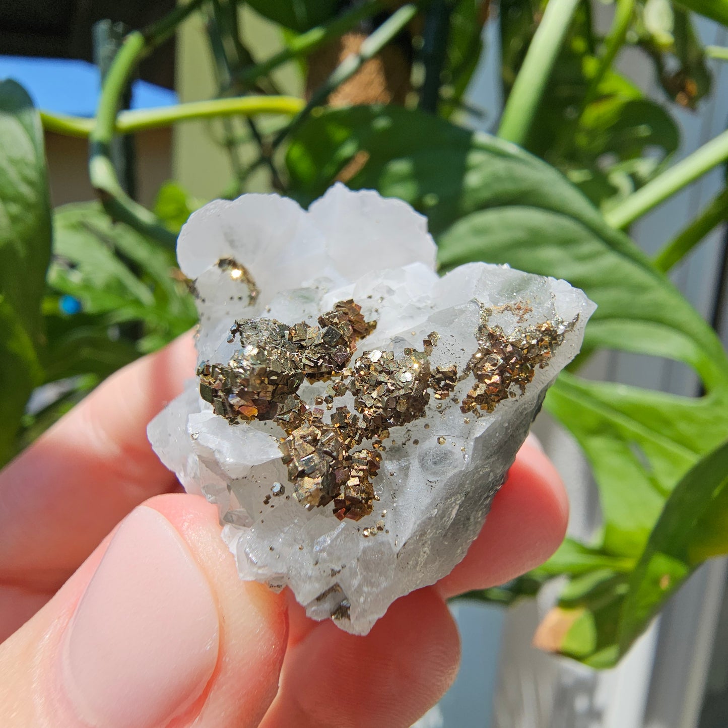 Calcite with Pyrite and Quartz #28P