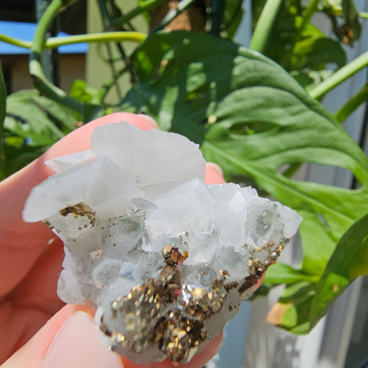 Calcite with Pyrite and Quartz #28P