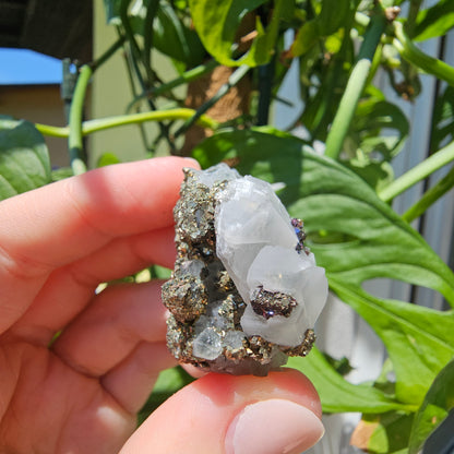 Calcite with Pyrite and Quartz #27Q