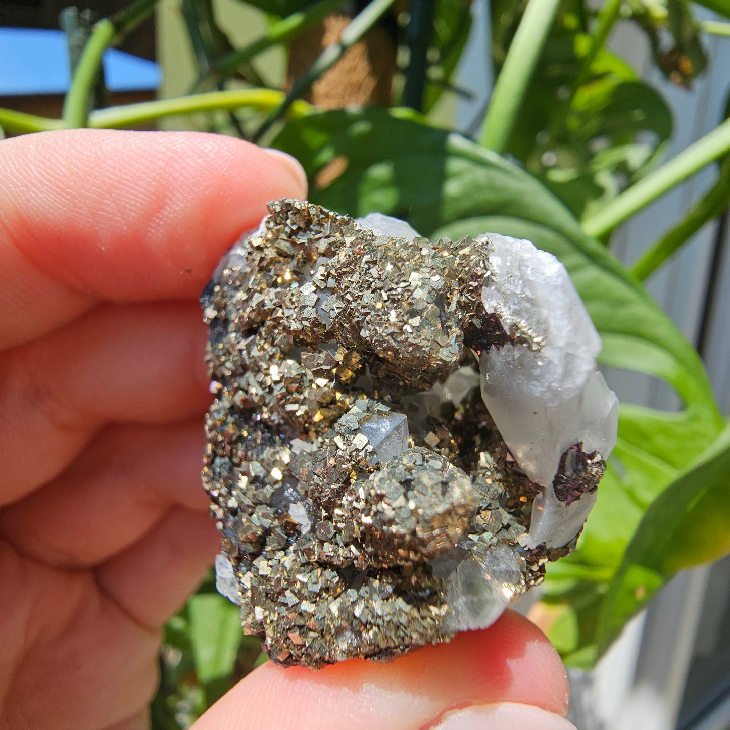 Calcite with Pyrite and Quartz #27Q