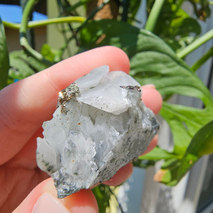 Calcite with Pyrite and Quartz #27Q