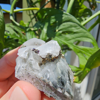 Calcite with Pyrite and Quartz #27Q