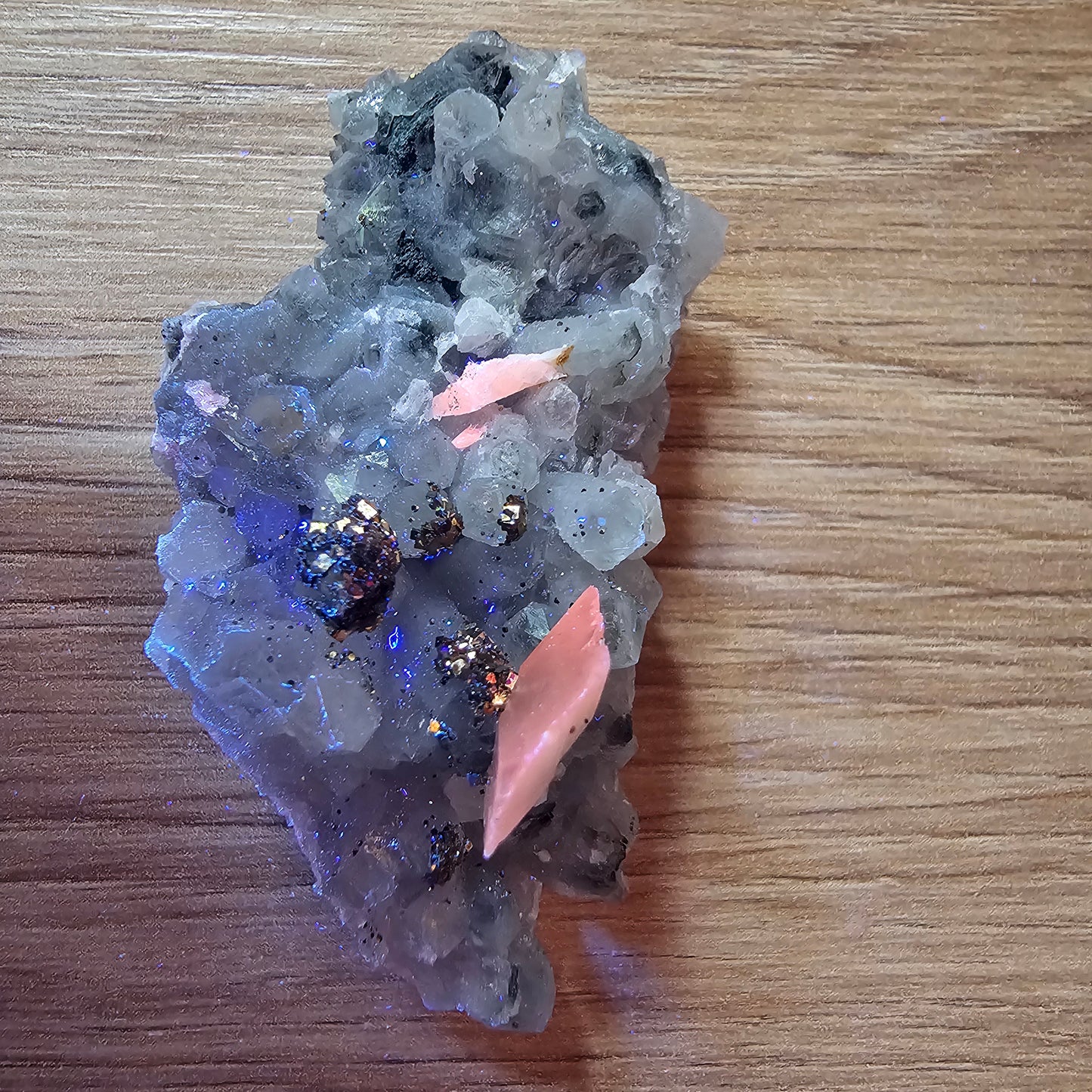 Calcite with Pyrite and Quartz #34G