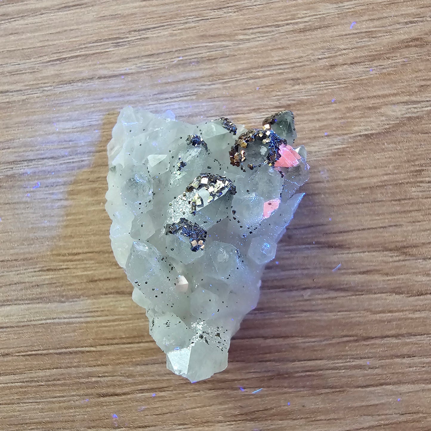 Quartz with Pyrite and Calcite #23R