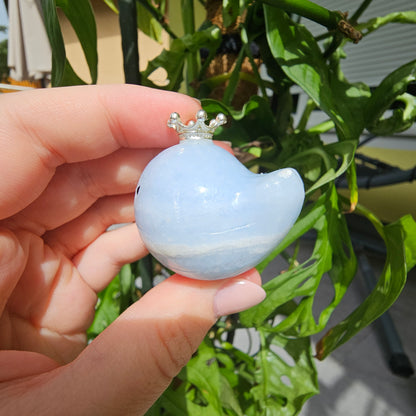 Blue Calcite Whale Mini Sphere Stand #18B