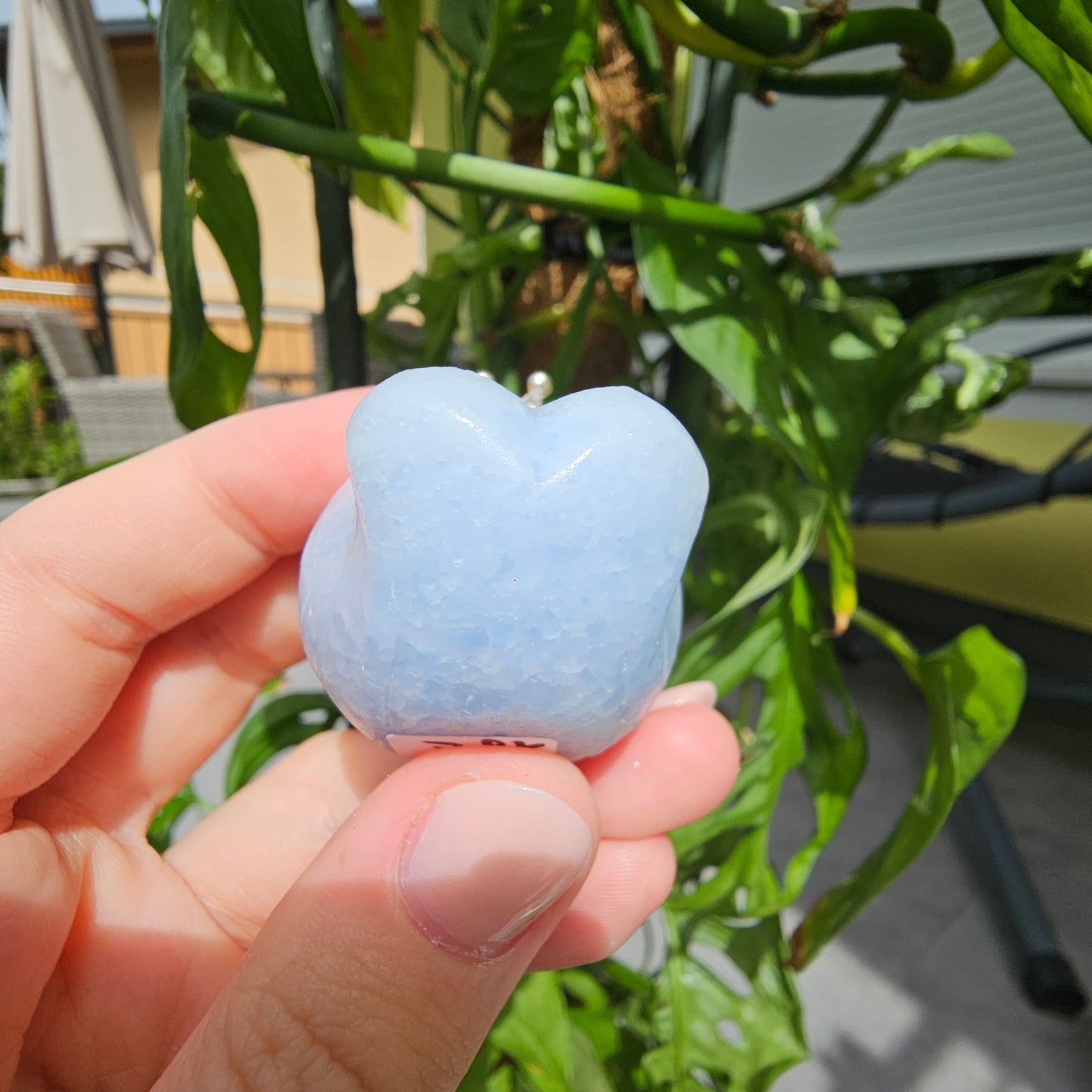 Blue Calcite Whale Mini Sphere Stand #18C