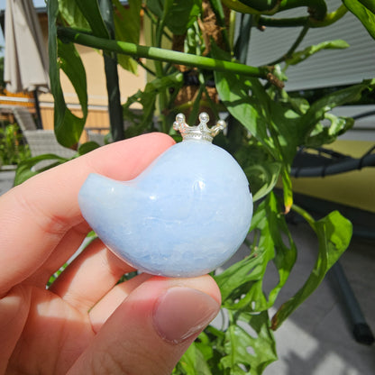 Blue Calcite Whale Mini Sphere Stand #18C