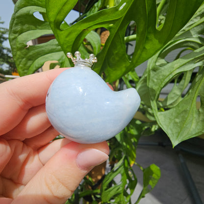 Blue Calcite Whale Mini Sphere Stand #18E