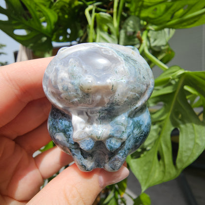 Moss Agate Cat (sitting) #22A