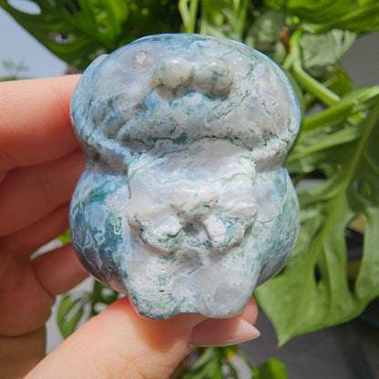 Moss Agate Cat (sitting) #22B