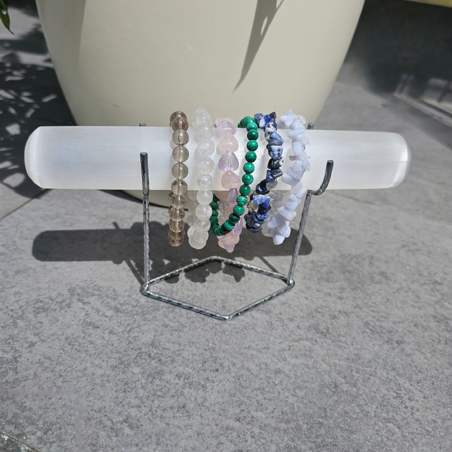 Satin Spar Selenite Bracelet Holder