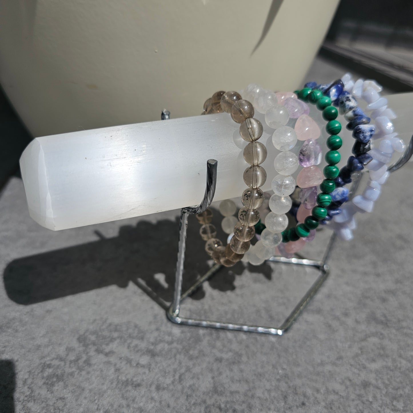 Satin Spar Selenite Bracelet Holder