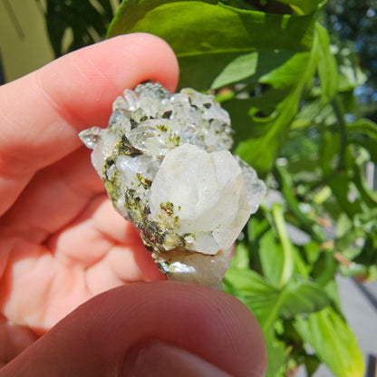 Epidote with Quartz Cluster #12A