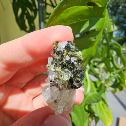 Epidote with Quartz Cluster #12A