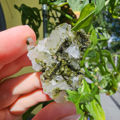 Epidote with Quartz Cluster #15B