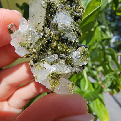 Epidote with Quartz Cluster #15B