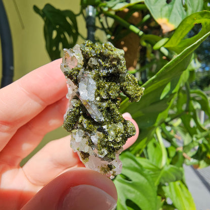 Epidote with Quartz Cluster #15B