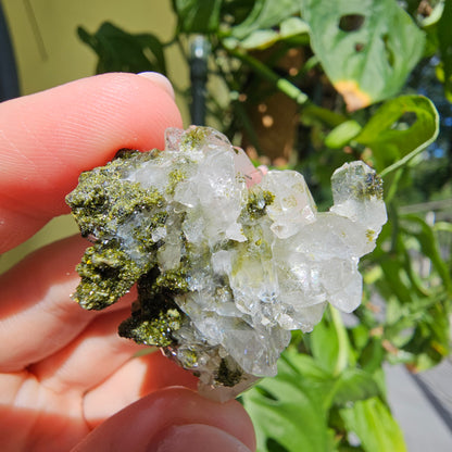 Epidote with Quartz Cluster #15B