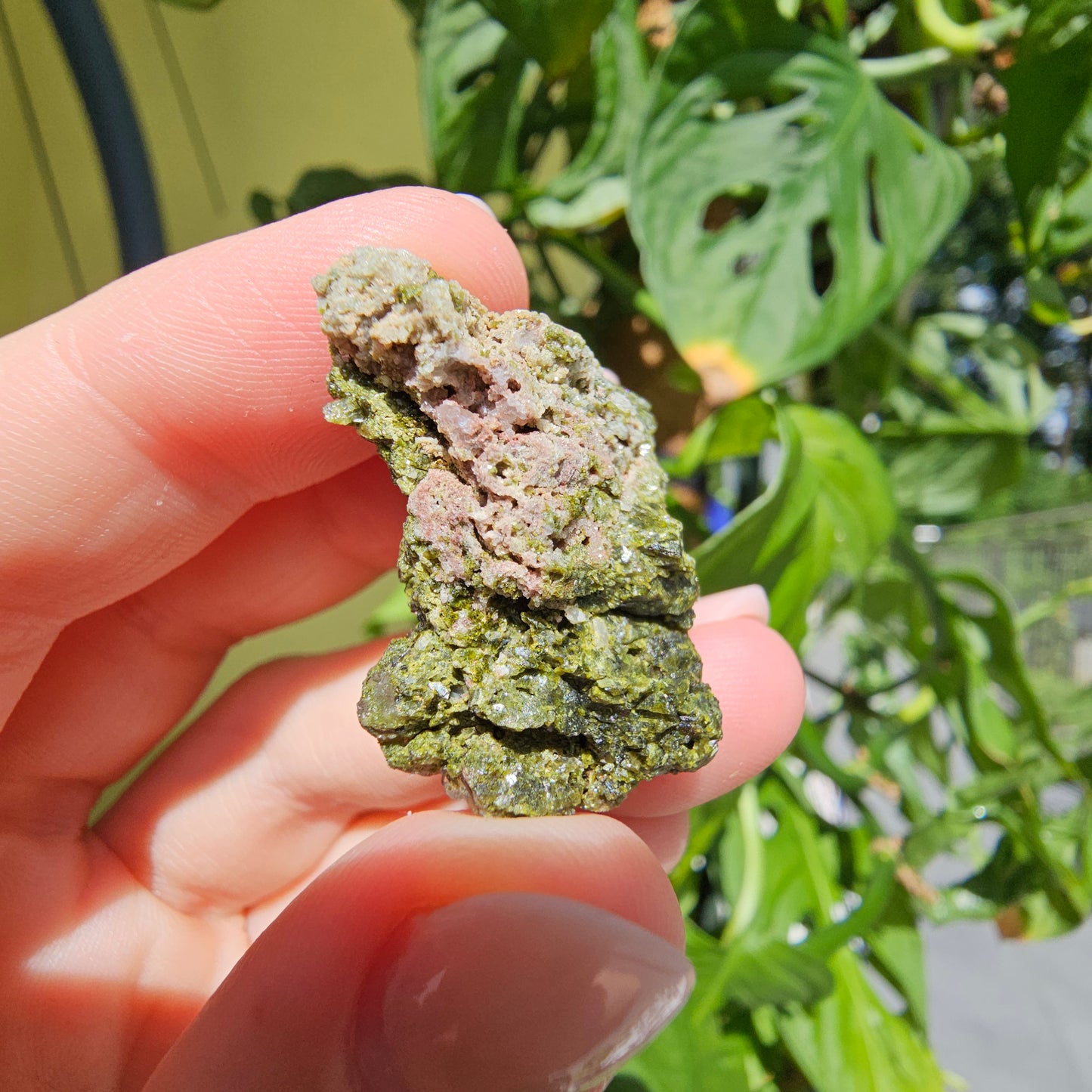 Epidote with Quartz Cluster #10D