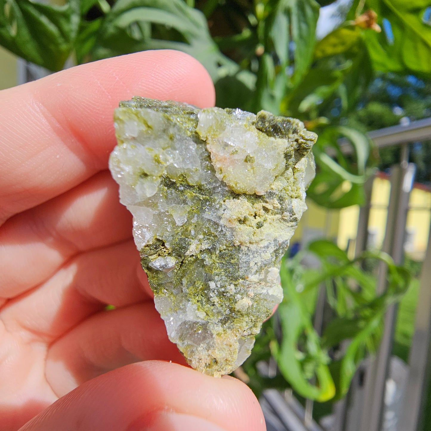 Epidote with Quartz Cluster #13K