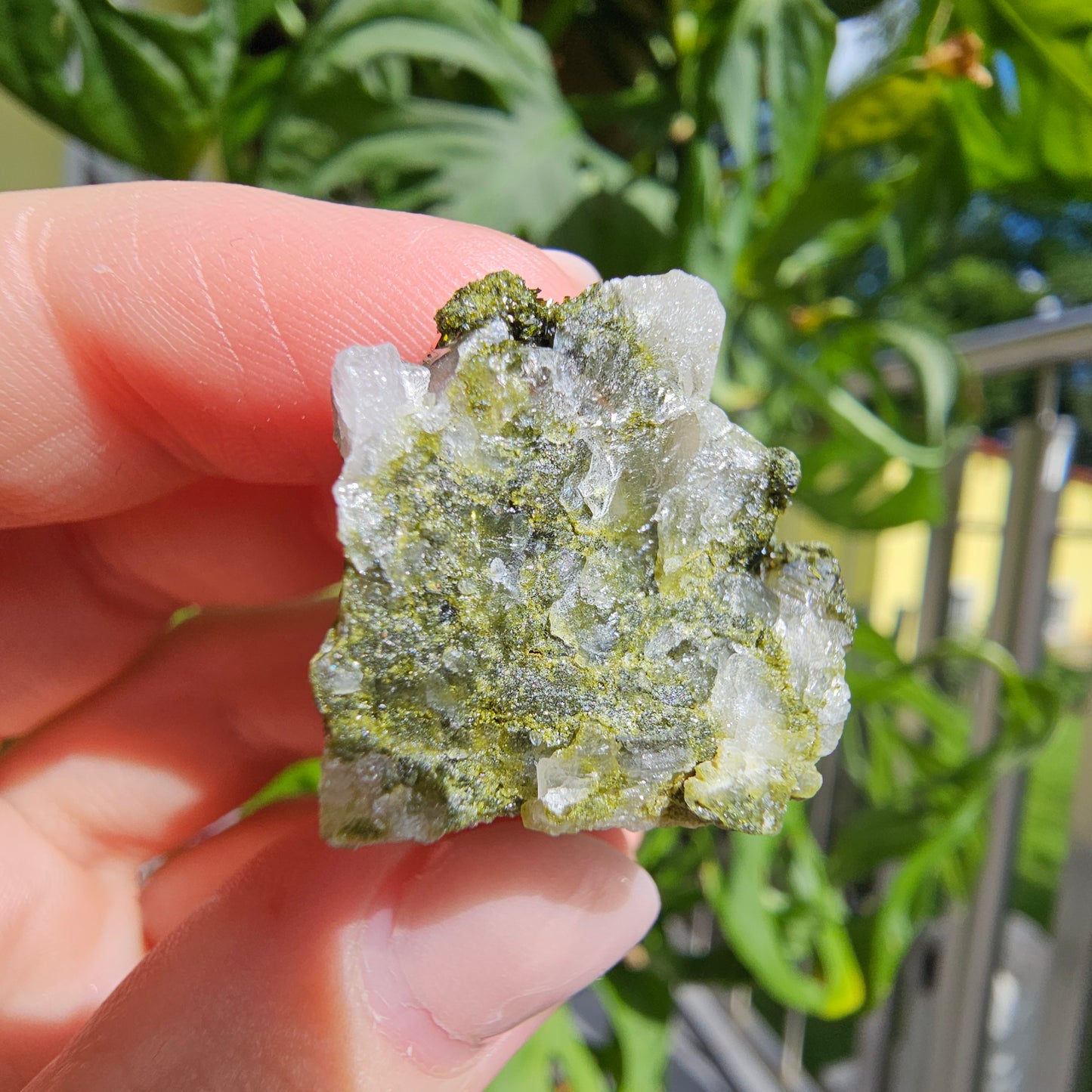 Epidote with Quartz Cluster #13K