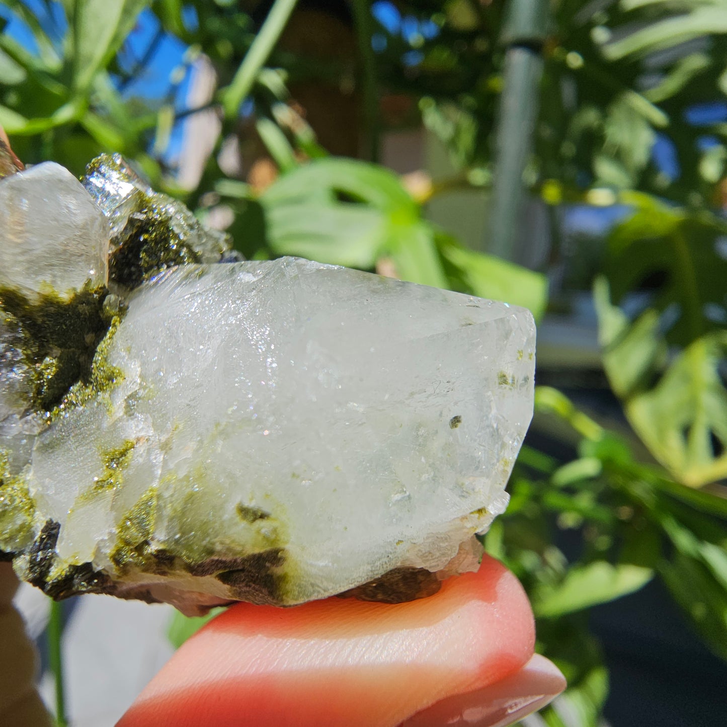 Epidote with Quartz Cluster #18R