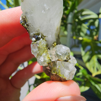 Epidote with Quartz Cluster #18R