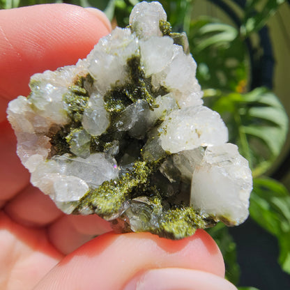 Epidote with Quartz Cluster #17S