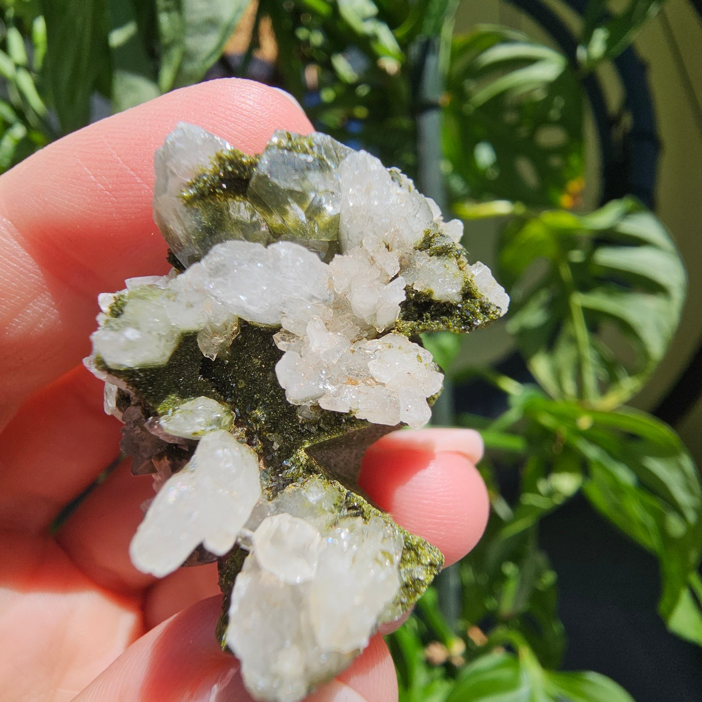 Epidote with Quartz Cluster #17S